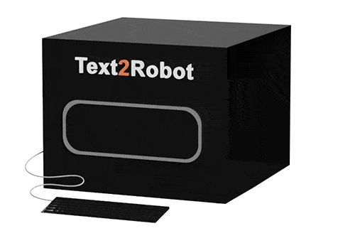 a box with a command prompt then a robot walks out